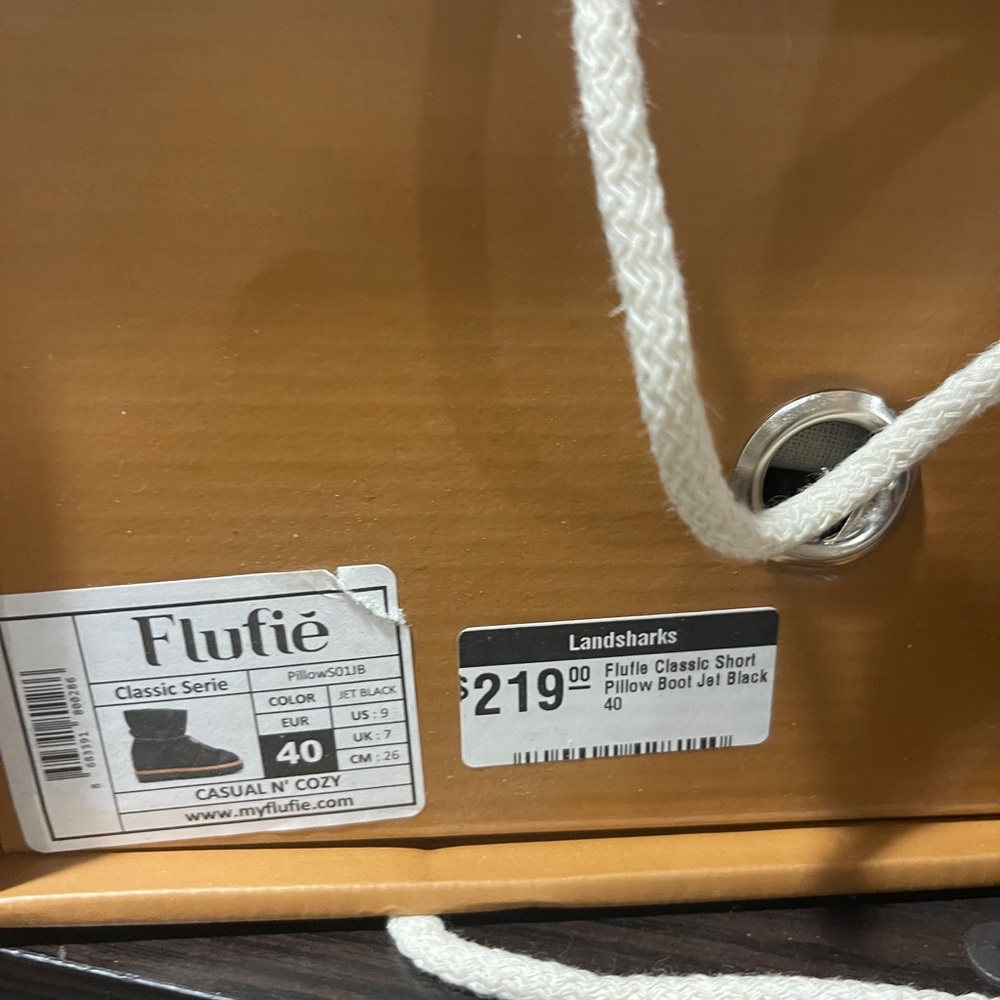 Fluffie Classic Short Pillow Boot in Jet Black